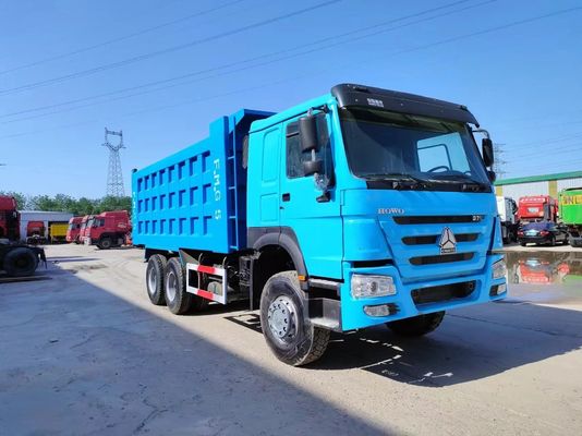 10 banden 336 pk tweedehands Pauw Blauw Sinotruck HOWO 6*4 Dump Truck Euro 3/4/5 Valid