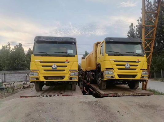 6X4 aandrijflijn HOWO Truck 371 Tipper Gebruikte dumptrucks met een motorcapaciteit van 6-8L