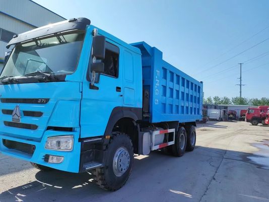 375 pk tweedehands Pauwblauw Sinotruck HOWO 6*4 Dump Truck met Euro 3/4/5 Emission