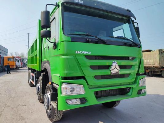 Groene kleur Sinotruk HOWO 8*4 Dump Truck Gebruikte vrachtwagen met DOT gecertificeerde 12.00r20 band