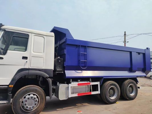 10 banden Wit U-type dumptruck Sinotruck HOWO 6*4 in wit en blauw voor stoelen ≤5