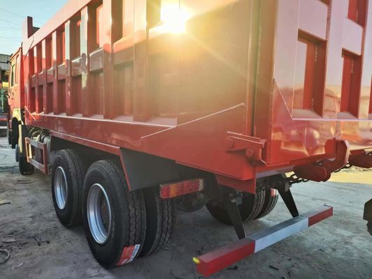 Rode kleur Sinotruk HOWO 6X4 351 450 pk Dump Truck handgeschakelde transmissie type 8×4 aandrijflijn