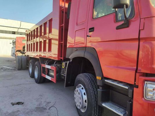 Rode kleur Sinotruk HOWO 6X4 351 450 pk Dump Truck handgeschakelde transmissie type 8×4 aandrijflijn