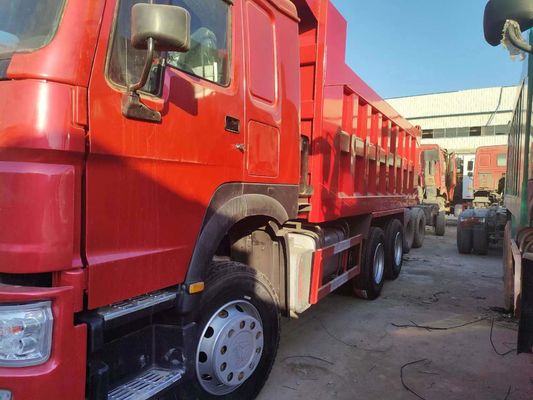 Rode kleur Sinotruk HOWO 6X4 351 450 pk Dump Truck handgeschakelde transmissie type 8×4 aandrijflijn