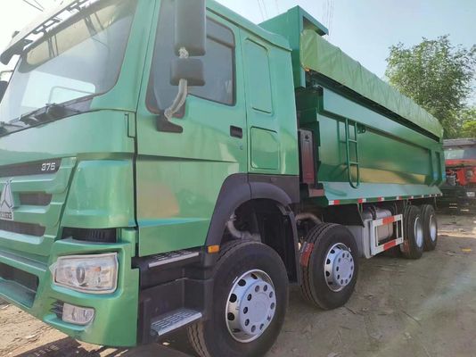 Radialbandenontwerp Sinotruk HOWO Groen 8*4 U-type dumptruck 12 wielen Transport