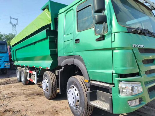 Radialbandenontwerp Sinotruk HOWO Groen 8*4 U-type dumptruck 12 wielen Transport