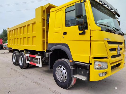 Handgestuurd type Sinotruk HOWO Dumper Truck 10 Wheeler Geel Kleur Tipping Truck