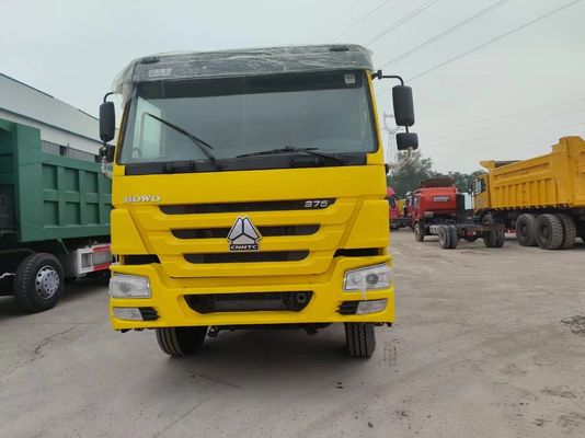 Handgestuurd type Sinotruk HOWO Dumper Truck 10 Wheeler Geel Kleur Tipping Truck