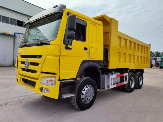 Handgestuurd type Sinotruk HOWO Dumper Truck 10 Wheeler Geel Kleur Tipping Truck