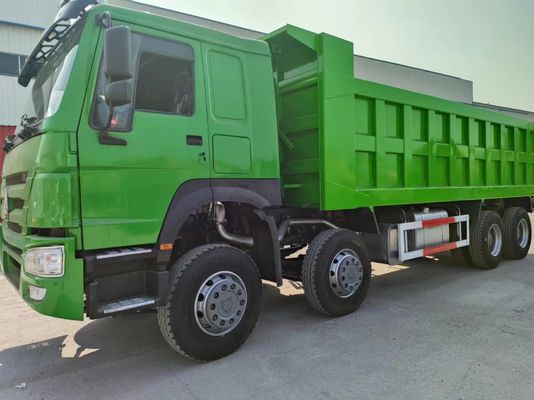 Voorste Lifting Stylus 6-8L Motorcapaciteit Groene Kleur Tipping Trucks tweedehands HOWO 8*4 Dump Truck