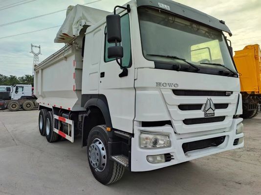 Sinotruck HOWO 6*4 Tweedehands witte U-type dumptruck met handgeschakelde transmissie