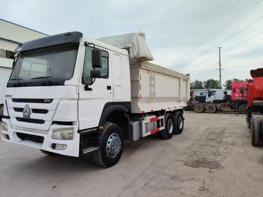 Sinotruck HOWO 6*4 Tweedehands witte U-type dumptruck met handgeschakelde transmissie
