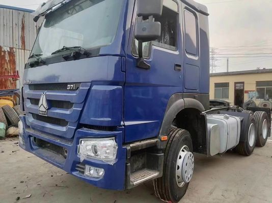Blauwe Sinotruk HOWO 6X4 10 wielen gebruikte trekker met een krachtig sleepvermogen