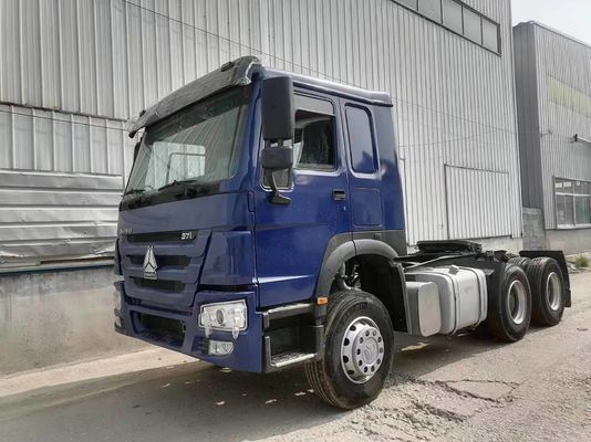 Blauwe Sinotruk HOWO 6X4 10 wielen gebruikte trekker met een krachtig sleepvermogen