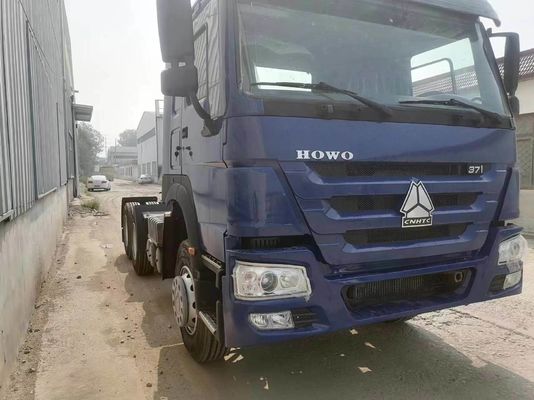 Blauwe Sinotruk HOWO 6X4 10 wielen gebruikte trekker met een krachtig sleepvermogen