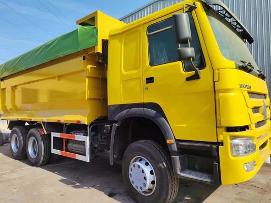 6*4 Gele U-type kantelbus Rechterrijden Constructie Dumpbussen HOWO Stoelen ≤5