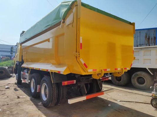 6*4 Gele U-type kantelbus Rechterrijden Constructie Dumpbussen HOWO Stoelen ≤5