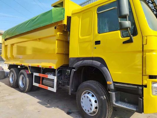 6*4 Gele U-type kantelbus Rechterrijden Constructie Dumpbussen HOWO Stoelen ≤5