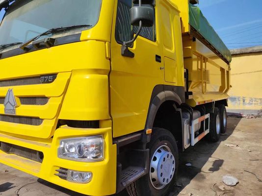 6*4 Gele U-type kantelbus Rechterrijden Constructie Dumpbussen HOWO Stoelen ≤5