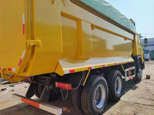 6*4 Gele U-type kantelbus Rechterrijden Constructie Dumpbussen HOWO Stoelen ≤5