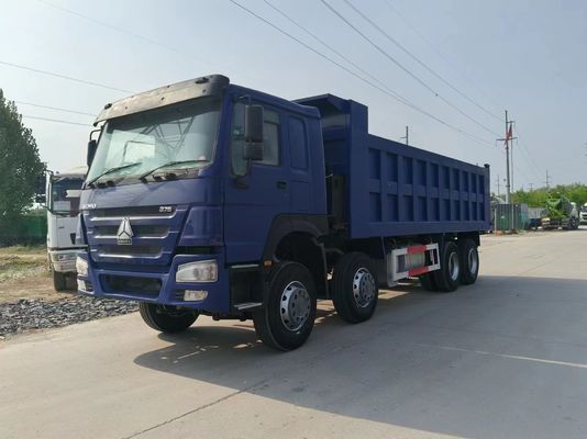 Blauw Gebruikte Sinotruk HOWO 8*4 Dump Truck met 6-8L motorcapaciteit en rechtshandige aandrijving