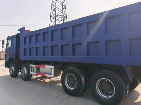 Blauw Gebruikte Sinotruk HOWO 8*4 Dump Truck met 6-8L motorcapaciteit en rechtshandige aandrijving