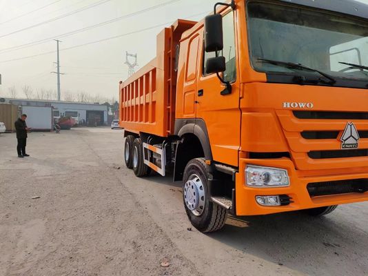 6×4 aandrijflijn Sinotruck HOWO tweedehands dumptruck 10 wielen Front Lifting Style