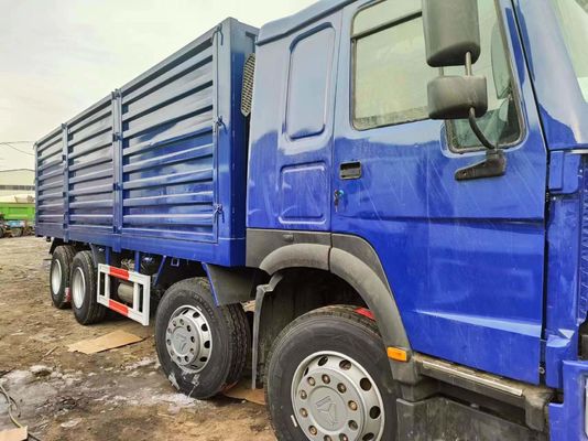 Sinotruck HOWO Blauw 8*4 Box Truck 10 banden Tweedehands Truck met 6×4 aandrijflijn