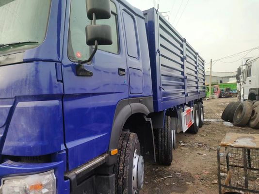 Sinotruck HOWO Blauw 8*4 Box Truck 10 banden Tweedehands Truck met 6×4 aandrijflijn