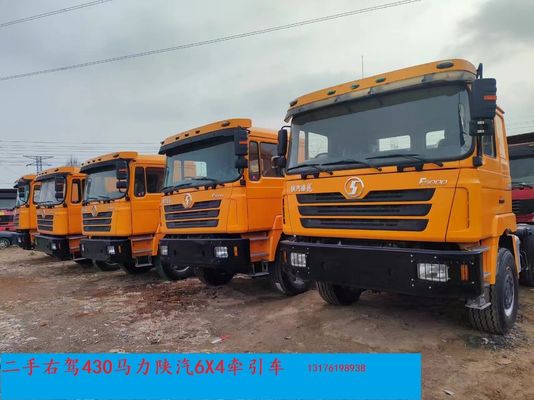 Shacman 6X4 tractortruck met radiale banden en 50 ton last gebruikte vrachtwagentractoren