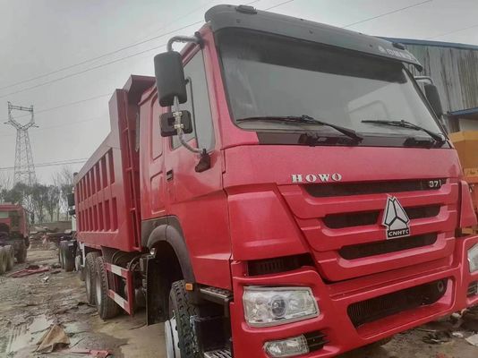 6X4 HOWO 16 20 kubieke meter 10 wielen Dieselmotor Mijnbouw Dump Truck Tipper Truck in Rood