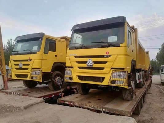 6X4 aandrijflijn HOWO Truck 371 Tipper Gebruikte dumptrucks met een motorcapaciteit van 6-8L