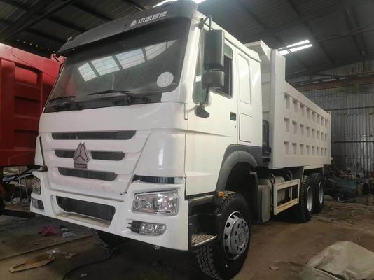 Gebruikte Sinotruk HOWO 6X4 371HP Dump Truck met witte kleur 1 jaar naverkoopservice