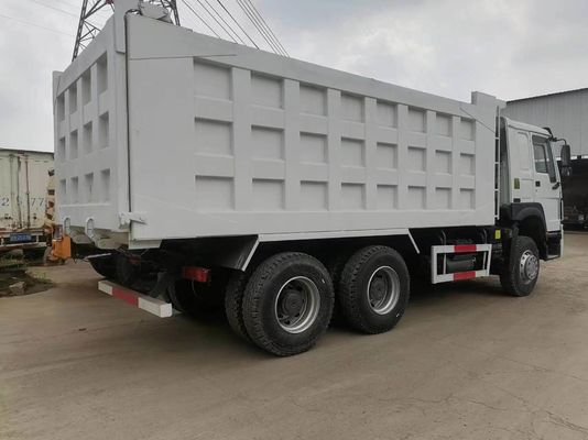 Gebruikte Sinotruk HOWO 6X4 371HP Dump Truck met witte kleur 1 jaar naverkoopservice